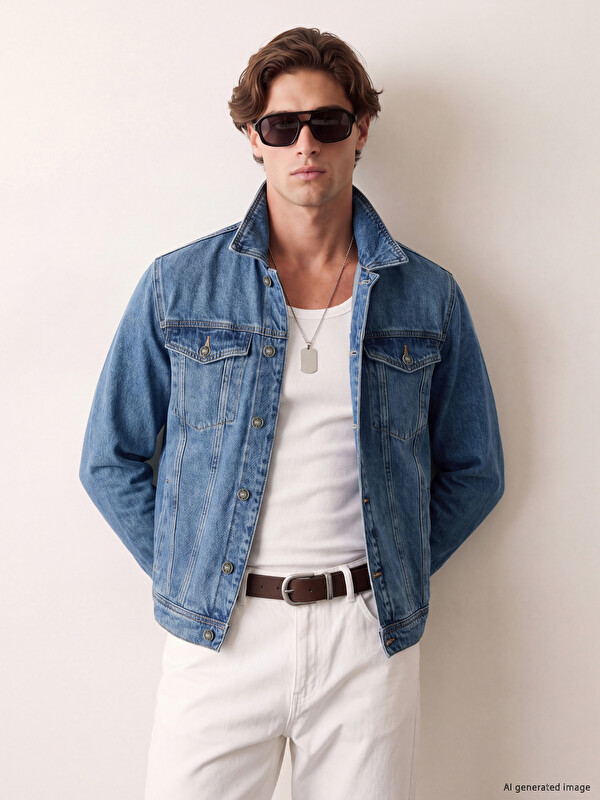 LCW Jeans Regular Fit Erkek Jean Ceket