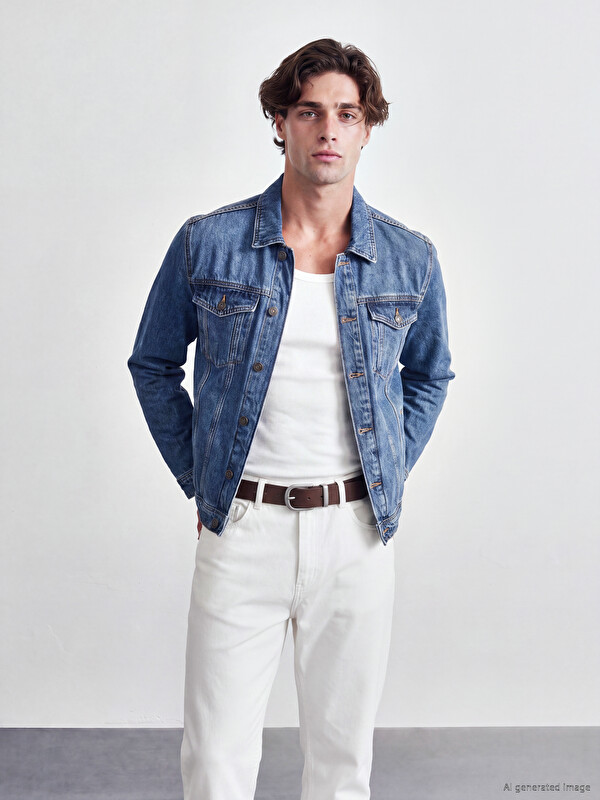 LCW Jeans Regular Fit Erkek Jean Ceket