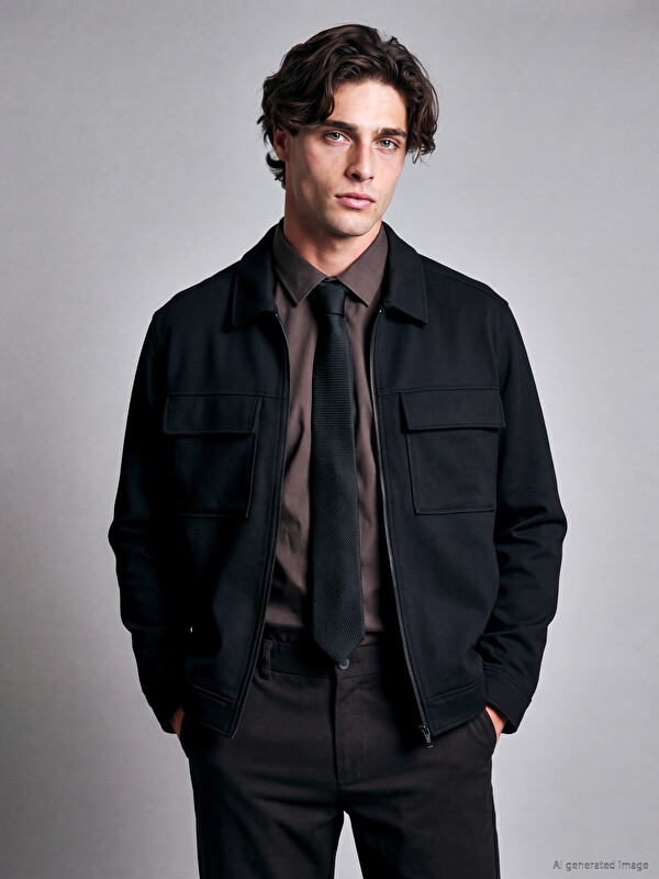 LCW Vision Regular Fit Collared Neck Men's Jacket
