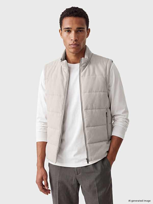 LCW Vision Slim Fit Stand-up Collar Men's Puffer Vest