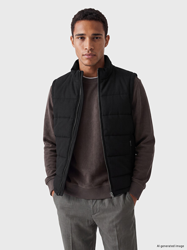 LCW Vision Slim Fit Stand-up Collar Men's Puffer Vest