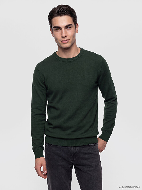 LCWAIKIKI Classic Crew Neck Men's Knitwear Sweater