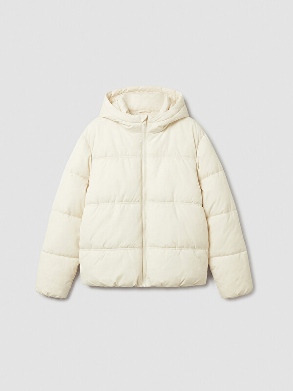 LCW Kids Kapüşonlu Kız Çocuk Şişme Mont