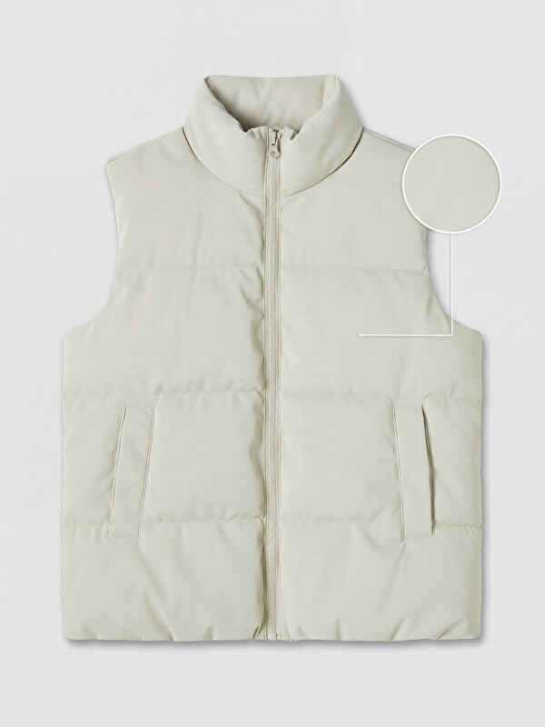 LCW Kids Mock Neck Quilted Girls' Puffer Gilet