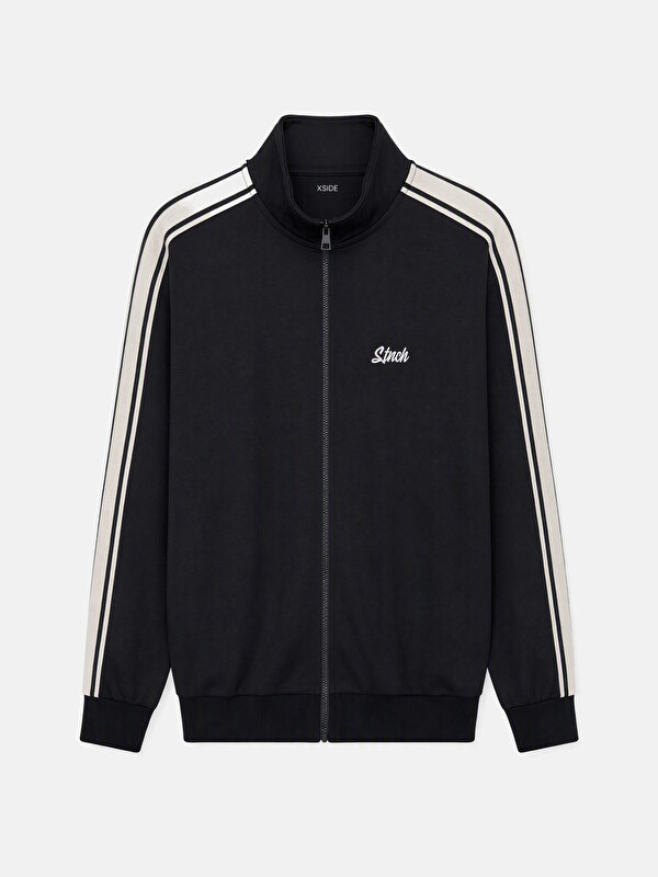 XSIDE Man Navy Zip-Up Sweatshirt