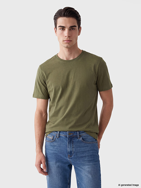 LCWAIKIKI Classic T-shirt pëlhurë penje i hollë Regular Fit /03 për burra