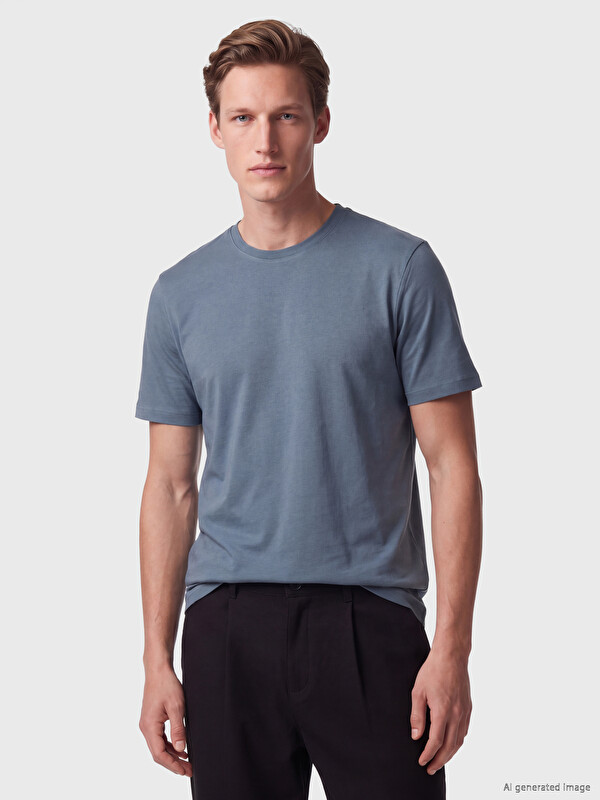 LCWAIKIKI Classic T-shirt en tissu fin coupe régulière /03