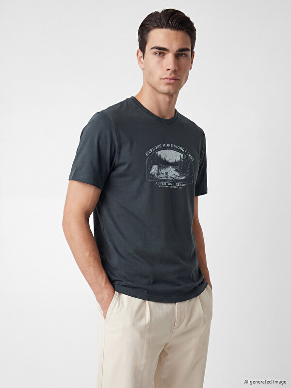 LCWAIKIKI Classic Crew Neck Printed Men's T-Shirt
