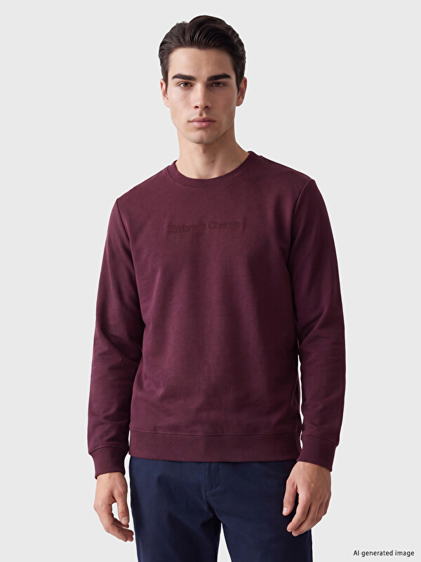 LCWAIKIKI Classic Baskılı Erkek Kalın Sweatshirt
