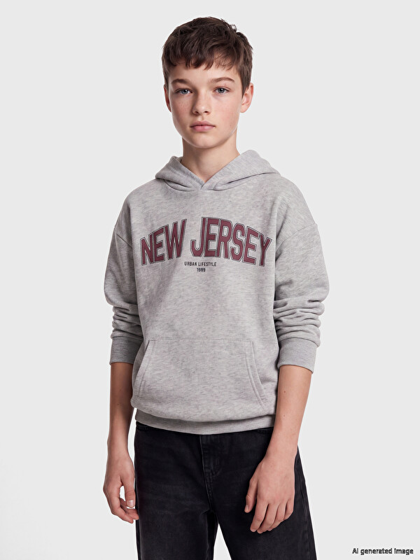 LCW Kids Bluzë sportive e stampuar New Jersey për djem