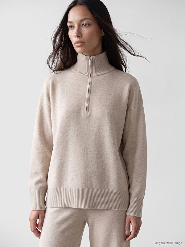 LCWAIKIKI Classic Woman Beige Sweater