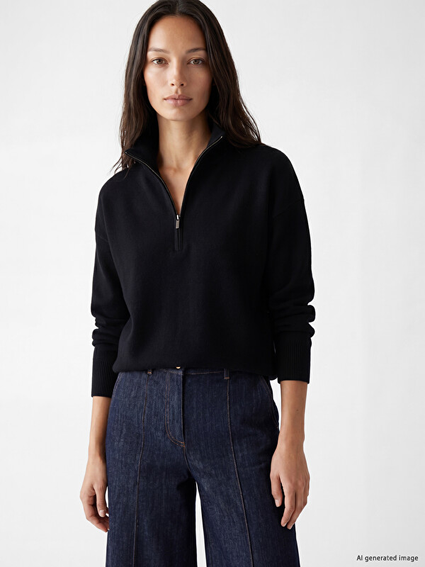 LCWAIKIKI Classic Woman Black Sweater