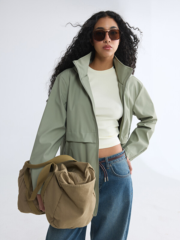 XSIDE Kapüşonlu Oversize Kadın Yağmurluk