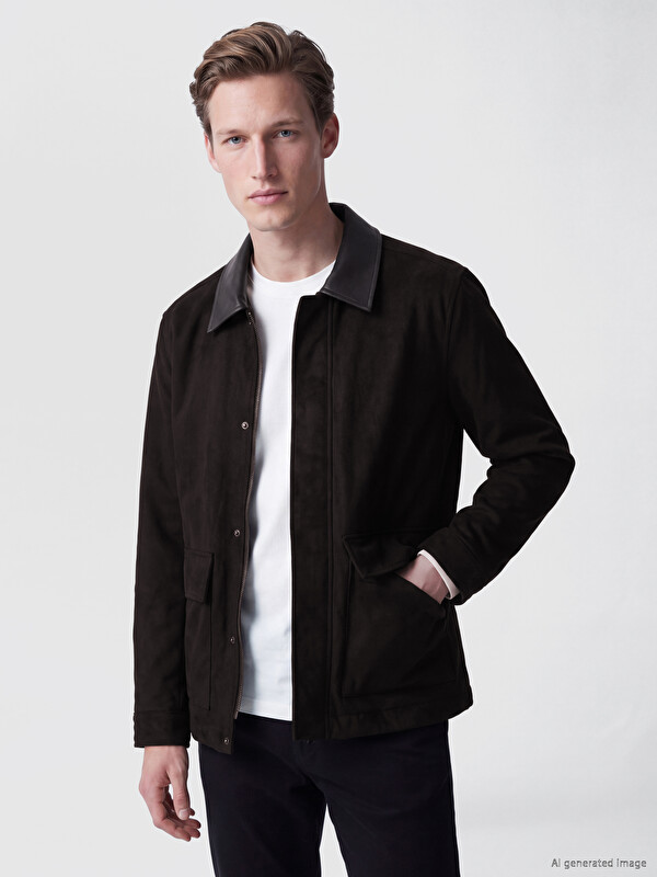 SOUTHBLUE Regular Fit Kontrast Yakalı Erkek Ceket