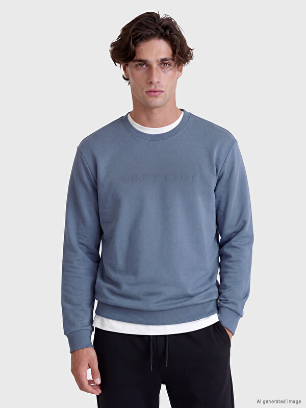 LCW Vision Crew Neck Printed Men's Sweatshirt