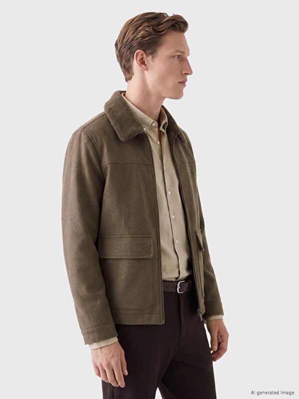 SOUTHBLUE Regular Fit Kürk Yaka Erkek Mont
