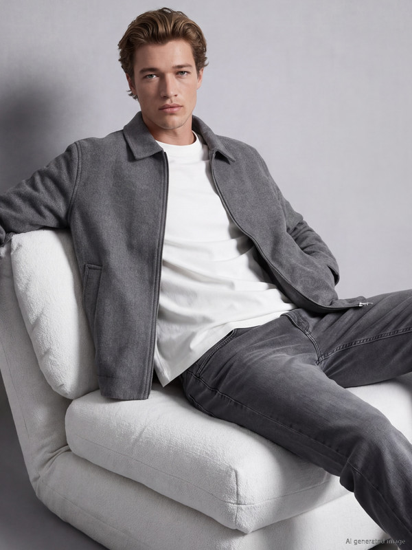 SOUTHBLUE Regular Fit Shirt Collar Men's Melton Coat