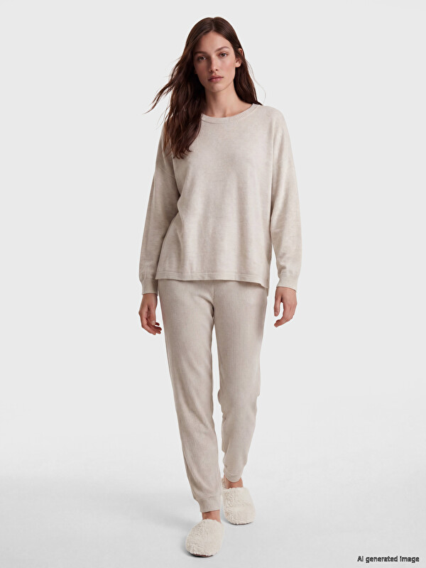 LCW DREAM Woman Grey Pyjama Set