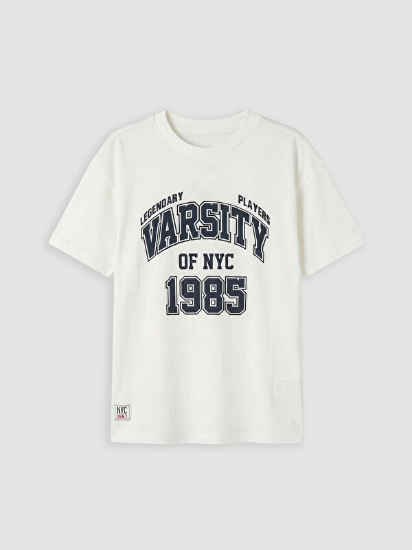 LCW Kids Crew Neck Printed Boys' T-Shirt