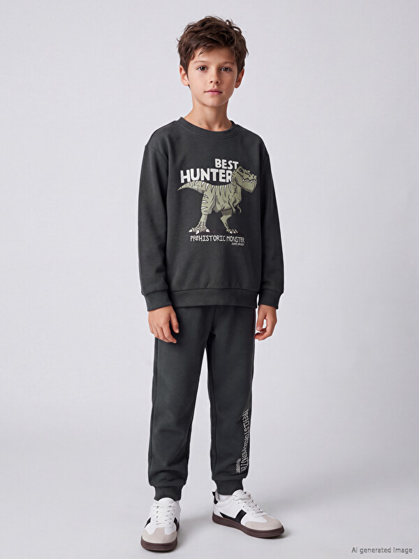 LCW Kids Printed Boys' 3 Thread Brushed Set