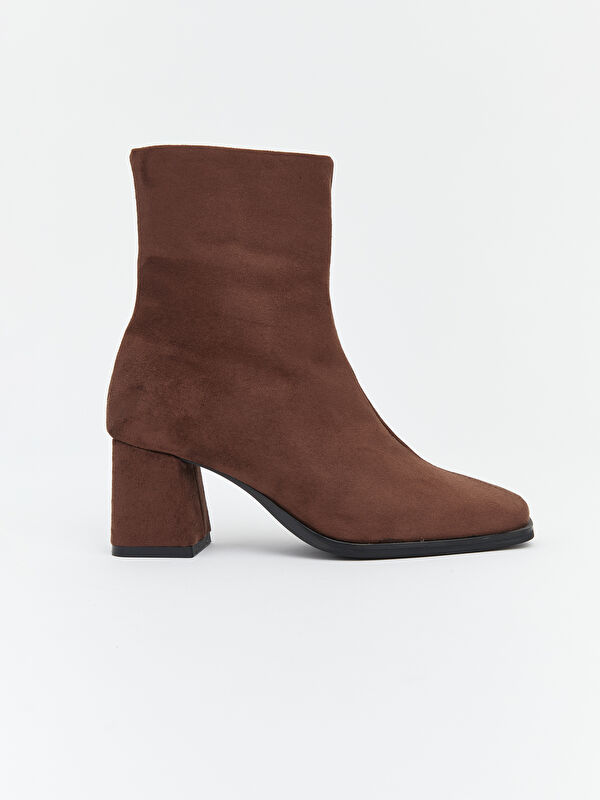 Lcw Steps Kahverengi Lcw Steps Süet Görünümlü Kalın Topuklu Bot