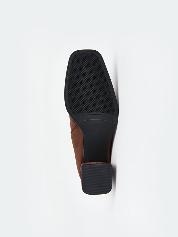 Lcw Steps Kahverengi Lcw Steps Süet Görünümlü Kalın Topuklu Bot