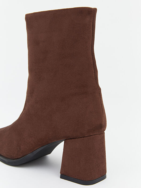 Lcw Steps Kahverengi Lcw Steps Süet Görünümlü Kalın Topuklu Bot