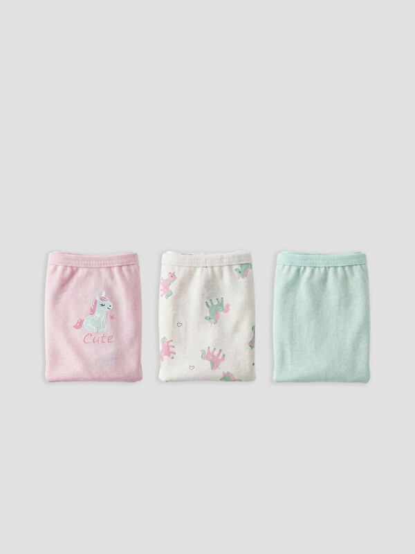 LCW Kids Baskılı Kız Çocuk Külot 3'lü