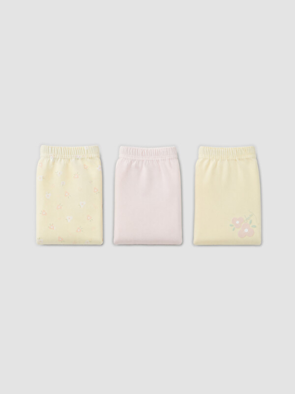 LCW Kids Kız Çocuk Baskılı 3'lü Boxer