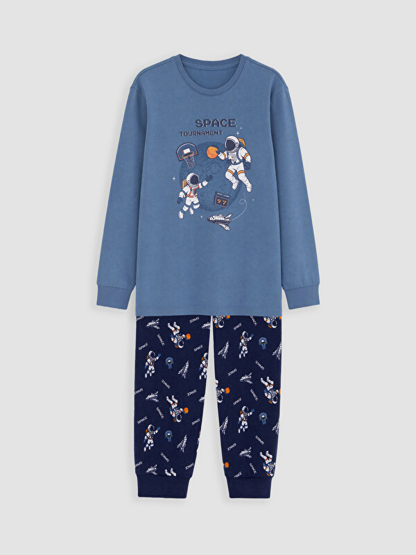 LCW Kids Bisiklet Yaka Erkek Çocuk Pijama Takım