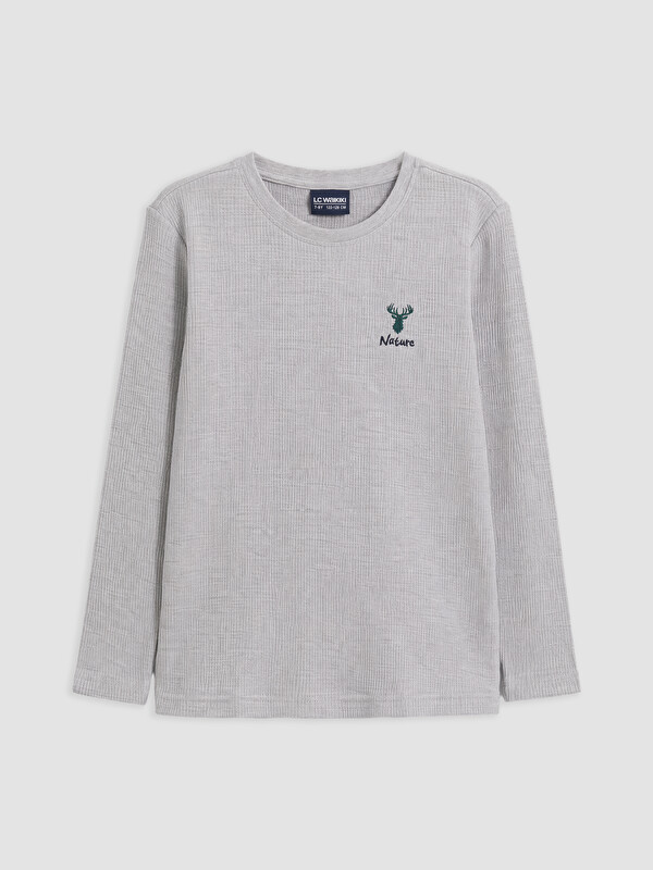 LCW Kids Nakışlı Erkek Çocuk Pijama Üst