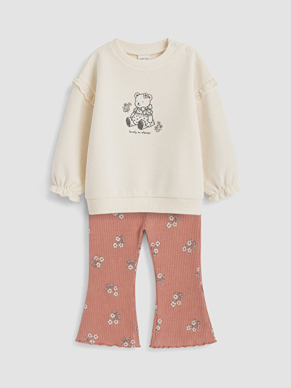 LCW baby Baby Girl Ecru Set