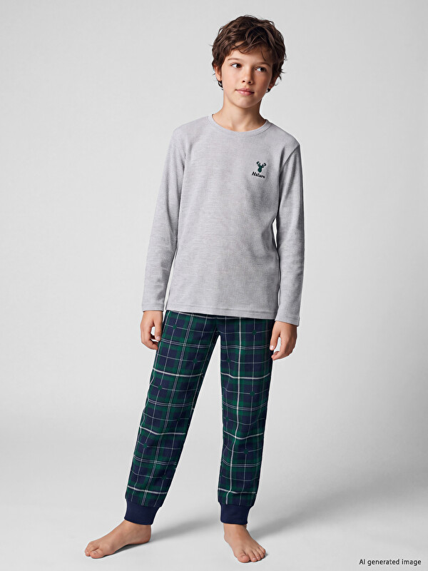 LCW Kids Ekose Erkek Çocuk Pijama Alt