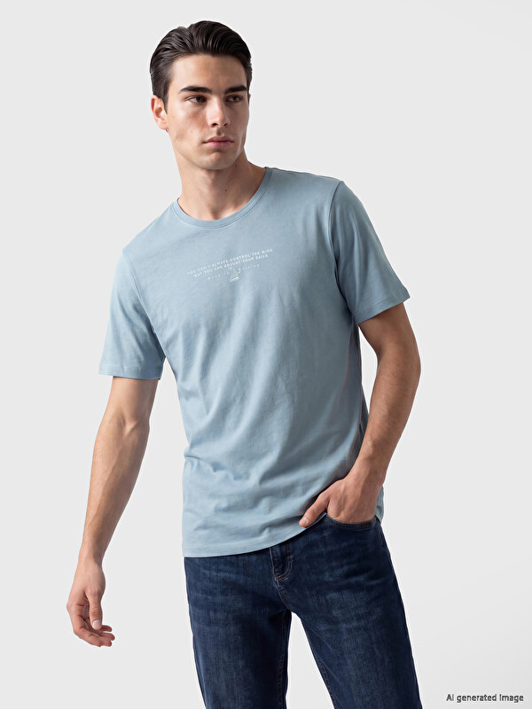 LCWAIKIKI Classic Regular Fit Crew Neck Printed Men's T-shirt