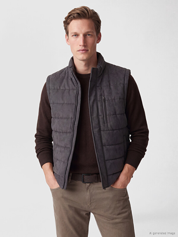SOUTHBLUE Man Anthracite Puffer Gilet
