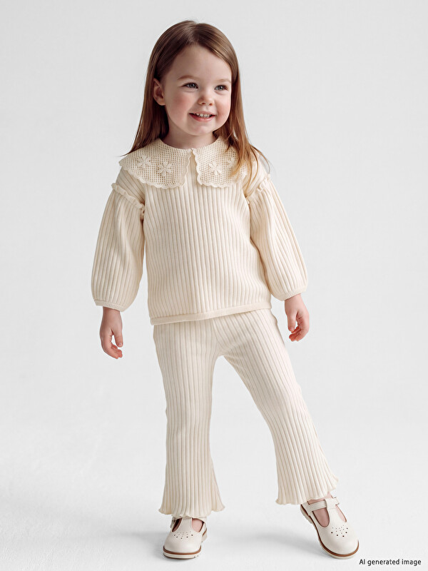 LCW baby Peter Pan Collar Baby Girls' Set