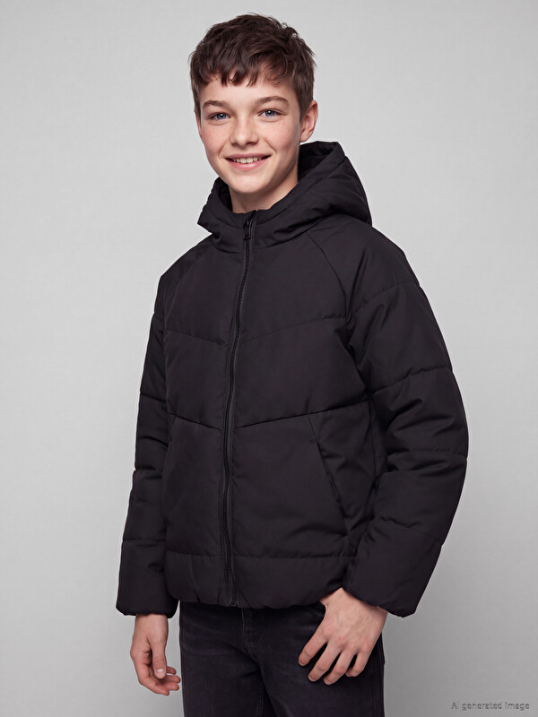 LCW Kids Su İtici Erkek Çocuk Şişme Mont