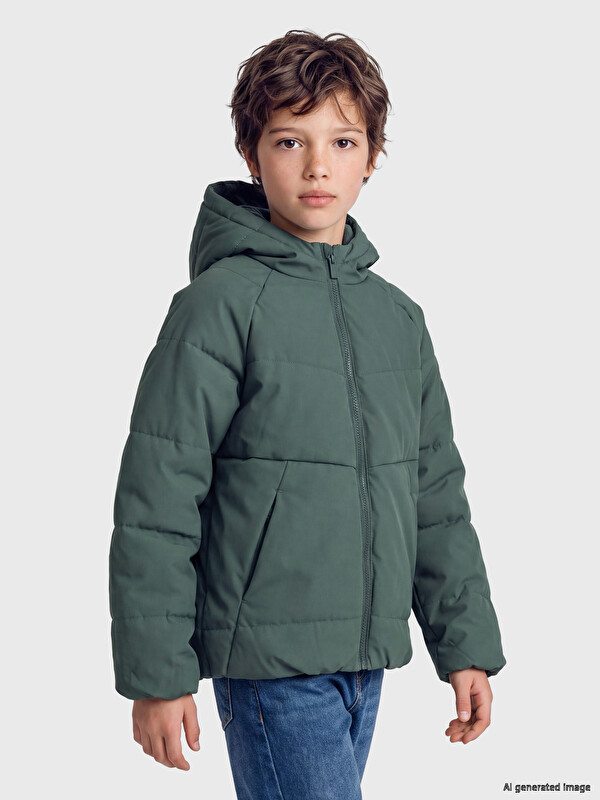 LCW Kids Su İtici Erkek Çocuk Şişme Mont