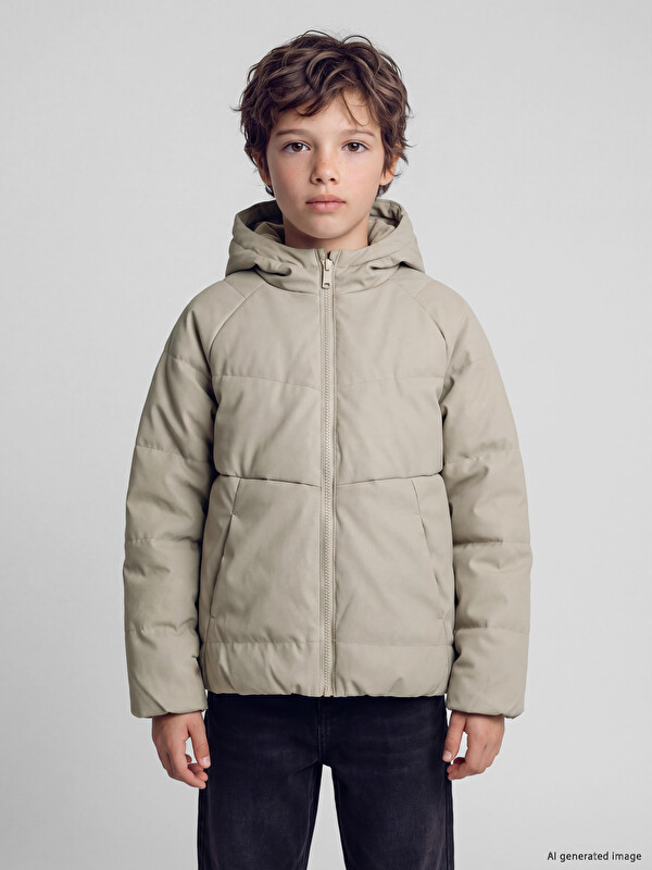 LCW Kids Su İtici Erkek Çocuk Şişme Mont
