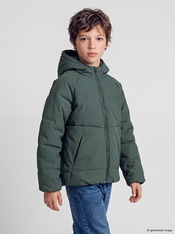 LCW Kids Su İtici Erkek Çocuk Şişme Mont