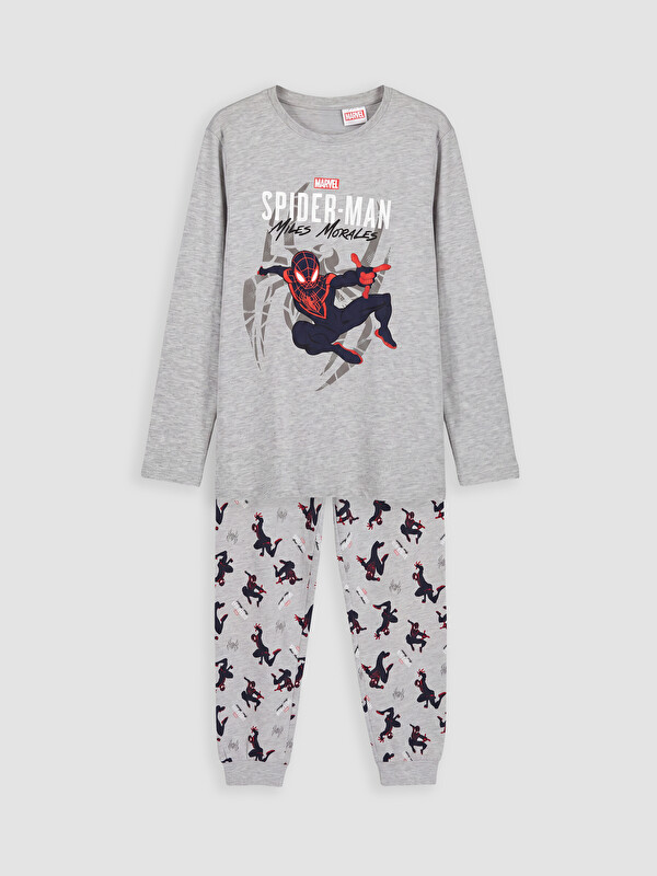 LCW Kids Spider-Man Bisiklet Yaka Erkek Çocuk Pijama Takım