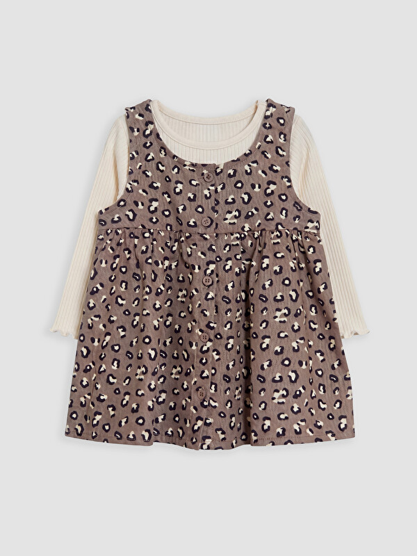 LCW baby Crew Neck Baby Girls' Dress Set