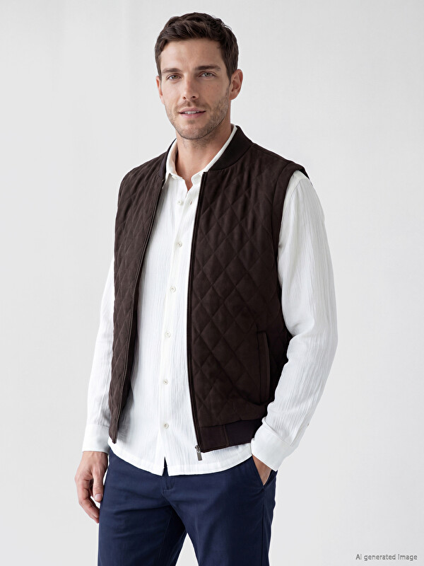 LCWAIKIKI Classic Regular Fit College Collar Men's Knitwear Vest