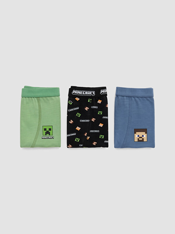 LCW Kids Erkek Çocuk Minecraft Lisanslı 3'lü Boxer