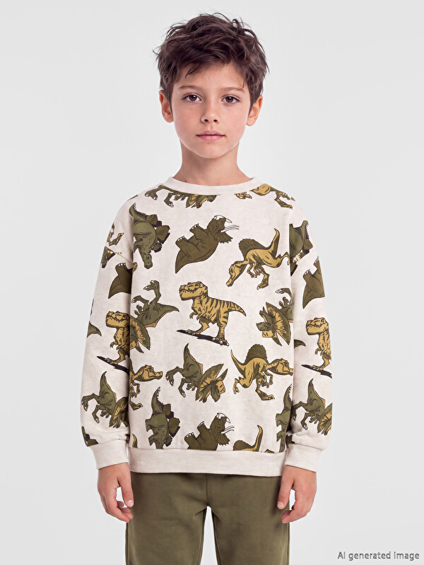 LCW Kids Set i stampuar me dinosaur për djem