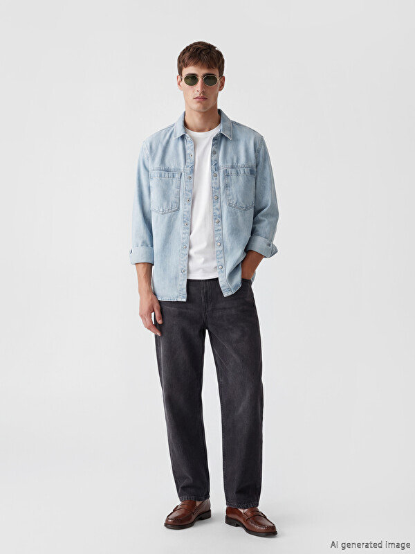 LCW Jeans 745 кең пішім ерлер джинсы шалбары