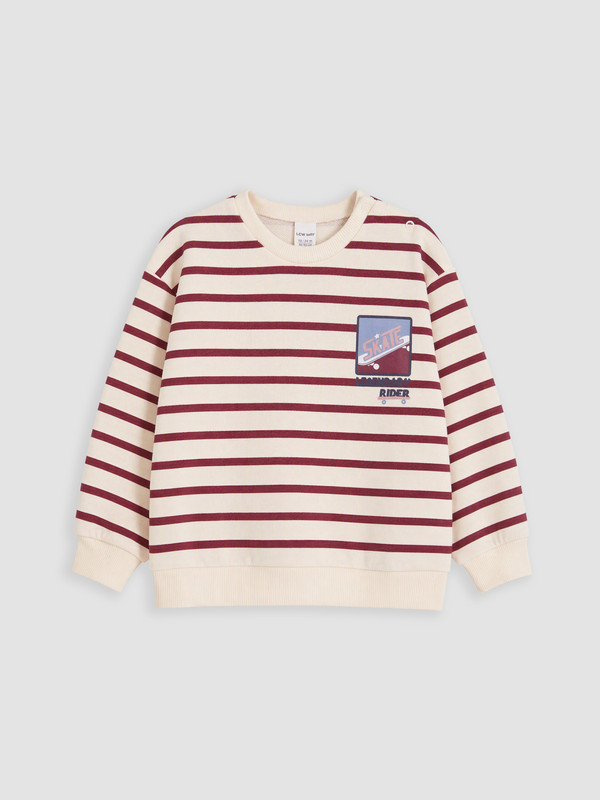 LCW baby Çizgili Erkek Bebek Sweatshirt