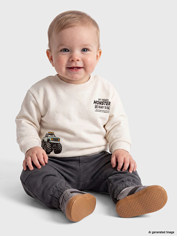 LCW baby Printed Baby Boys' Tracksuit Set