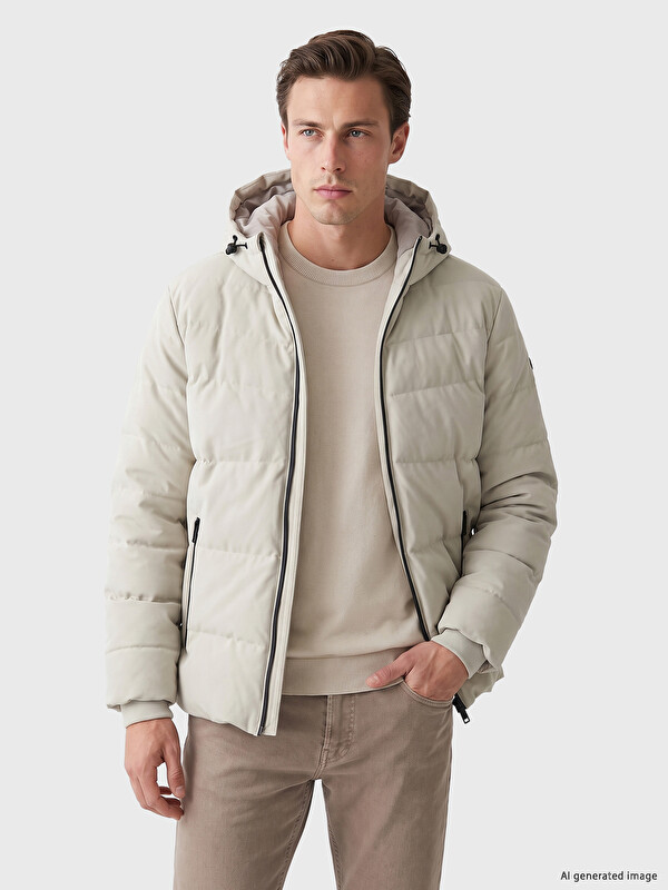 LCWAIKIKI Classic Regular Fit Hooded Men's Puffer Coat