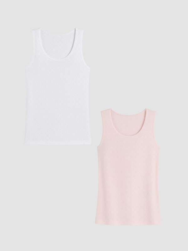 LCW Kids Crew Neck Girls' Vest 2 Pack